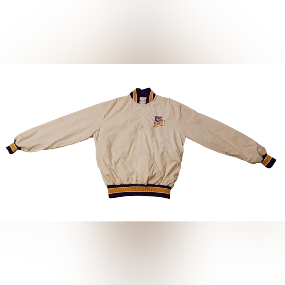 LSU Tigers DeLong x L.A.Gear Varsity Mens Cheerleader Windbreaker Jacket (XLT)